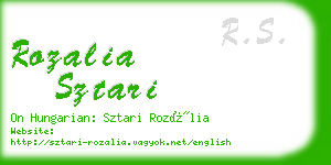 rozalia sztari business card